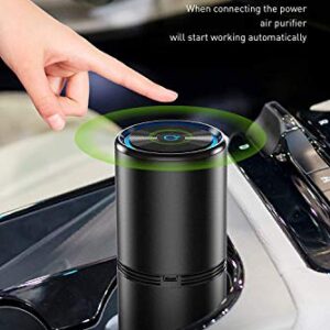 Lapurifier Car Air Purifier Ionizer, 12 Million Negative Ions for Smokers, 27dB Quiet Portable Ionic Air Purifiers for Car Small Room Removes Dust Pet Odors Pollen (California Available)