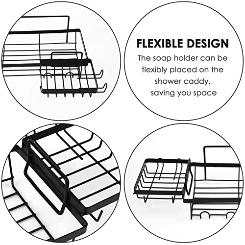 GEFTZRD 3 Pack Shower Caddy,Self Adhesive Bathroom Shelf with Soap Holder,Stainless Steel Rustproof Bathroom Shower Organizer No Drilling Shower Wall Shelves