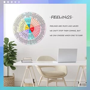 Hotop Feelings Wheel Wall Decals Mental Health Sticker 16 x 21 Inches Large Emotion Wheel Decal Office Decor Mental School