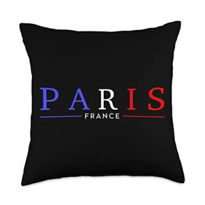 eiffel tower paris bonjour eiffel france french paris france with french on eiffel tower in love throw pillow, 18x18, multicolor