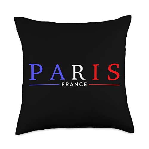 Eiffel Tower Paris Bonjour Eiffel France French Paris France with French on Eiffel Tower in Love Throw Pillow, 18x18, Multicolor