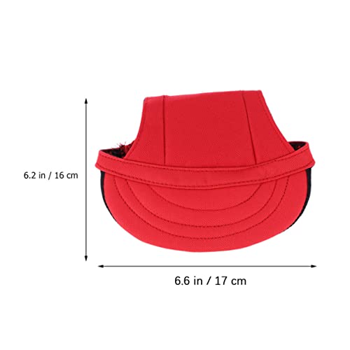 Ipetboom Dog Baseball Caps Dog Visor Hats Pet Outdoor Sports Hats with Ear Holes and Sun Protection Pet Baseball Caps with Adjustable Chin Strap Red M