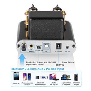 Vacuum Tube Headphone Amplifier Bluetooth 5.0 Receiver USB DAC