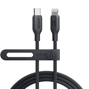 Anker USB-C to Lightning Cable, 541 Cable (Phantom Black, 6ft), MFi Certified, Bio-Based Fast Charging Cable for iPhone 14 14pro 14pro Max 13 13 Pro 12 11 X XS XR 8 Plus (Charger Not Included)
