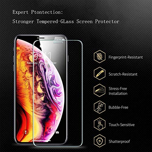 Case for Doogee S98 (6.30") with [2 X Tempered Glass Screen Protector], HHUAN Black Soft Silicone Anti-Scratch Shell TPU Bumper Phone Cover for Doogee S98 - Reflection