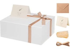 lifelum magnetic 13 x 10 x 5 inch extra large gift box with lids for presents valentine's day contains card, ribbon, shredded paper filler for gift packaging (1 pcs)