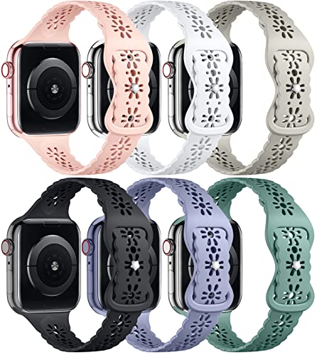 Keponew Compatible with Apple Watch Bands 40mm for Women, Lace Band Compatible with Apple Watch Band 44mm 38mm 40mm 42mm 41mm 45mm 49mm, Thin Sport Strap for iWatch Bands Series 8 7 6 5 4 3 2 1 SE