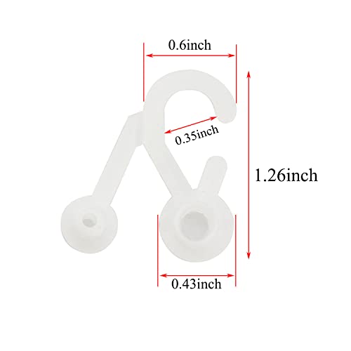 Sock Display Hooks PZRT 60pcs White Plastic J Hooks Hanger for Socks Hats Underwear Retail Clothes Display Hanger Accessories