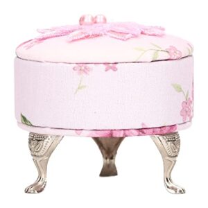 Agatige Baby Toys Jewelry Storage Box, Openable Cover Lace Flower Soft Cloth Kids Jewelry Box for Home Decoration