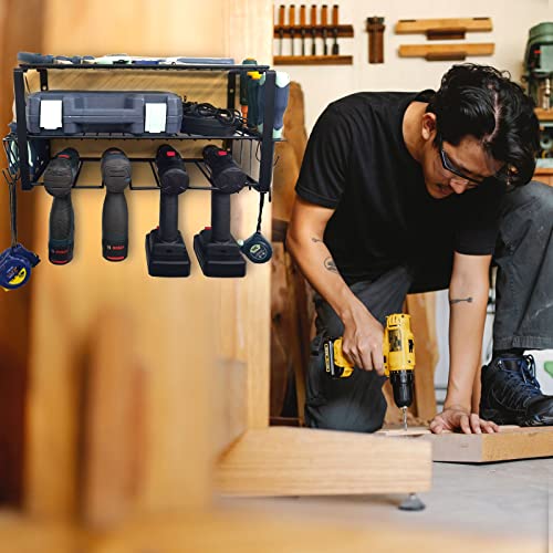 ATOOLA Power Tool Storage Rack, Garage Tool Organizer Holder, Shelf for Handheld and Power Tools