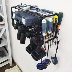 ATOOLA Power Tool Storage Rack, Garage Tool Organizer Holder, Shelf for Handheld and Power Tools