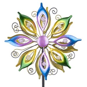 wind spinners outdoor metal windmills 12 inch wind sculptures for yard and patio lawn decor