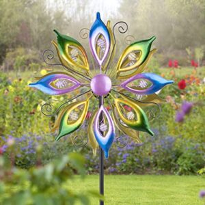 Wind Spinners Outdoor Metal Windmills 12 Inch Wind Sculptures for Yard and Patio Lawn Decor