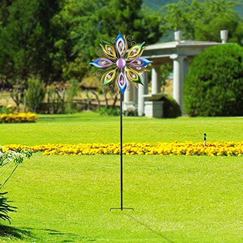 Wind Spinners Outdoor Metal Windmills 12 Inch Wind Sculptures for Yard and Patio Lawn Decor