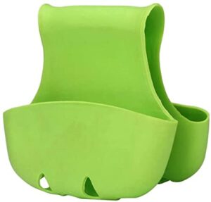 1pc holder kitchen double sink caddy saddle style storage sponge rack tool (green) deft and professional, as shown