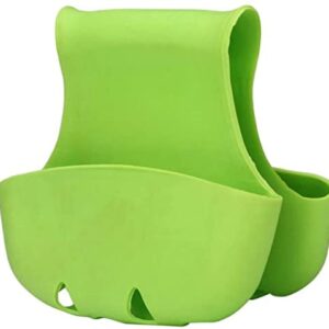 1PC Holder Kitchen Double Sink Caddy Saddle Style Storage Sponge Rack Tool (Green) Deft and Professional, as shown