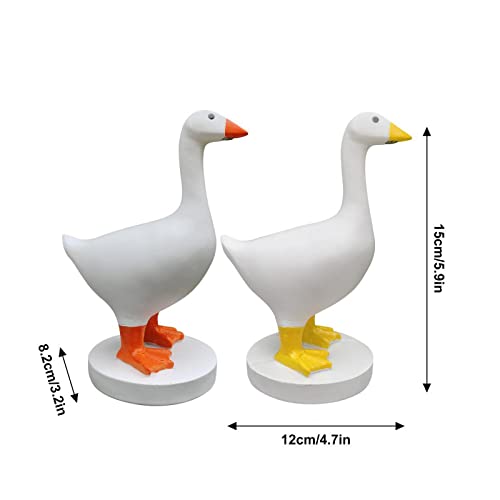 Magnetic Goose Key Holder, Magnetic Goose Statue for Key Hanger, Cute Duck Funny Desk Decor, Magnetic Key Holder Hanging Rack Ornament for Keys Glasses Home Decor -Orange Duck