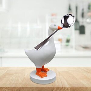 Magnetic Goose Key Holder, Magnetic Goose Statue for Key Hanger, Cute Duck Funny Desk Decor, Magnetic Key Holder Hanging Rack Ornament for Keys Glasses Home Decor -Orange Duck