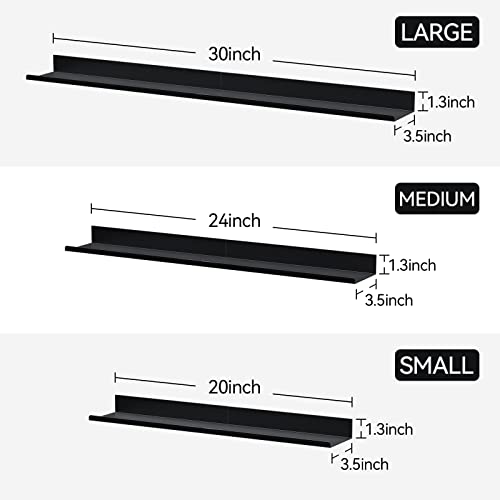 JNIHEEP Kitchen Shelf for Stove,Magnetic Shelf for Kitchen Stove with Easy Installation,Metal Black Kitchen Storage Organization for Stovetop- 30" Length