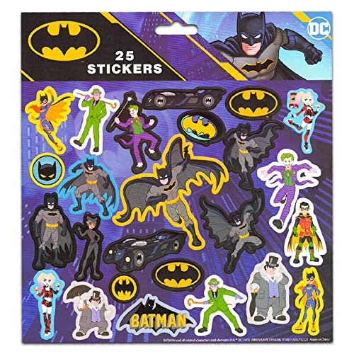 Batman Backpack for Kids - Bundle with 16" Batman Backpack Plus Batman Stickers, Water Bottle, and More for Boys and Girls (Batman School Supplies)