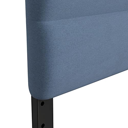 Flash Furniture Paxton Upholstered Headboard - Channel Stitched Blue Fabric Upholstery - Queen - Adjustable Height from 44.5" to 57.25" From Floor