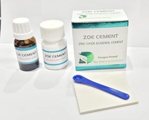 zoe - zinc oxide eugenol cement - crowns, bridges, fillings - prime dent
