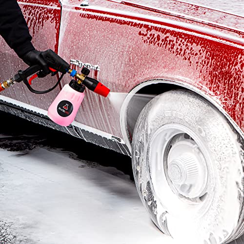 Suds Lab F1 Professional Foam Cannon with 32 ounce Canister, Adjustable Foam Nozzle, Quick Connect Pressure Washer, Clean Dirt, Car Washing