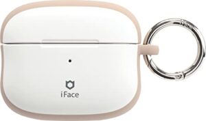 iface first class for airpods pro – cute shockproof hybrid dual layer [hard cover + bumper] keychain protective case [drop tested] – milk