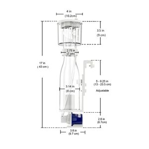 Protein Skimmers for Saltwater Aquariums, Hang On Protein Skimmer for Fish Tanks up to 80 Gallons, DC Pinwheel Pump with Controller, Not for Rimmed Tank