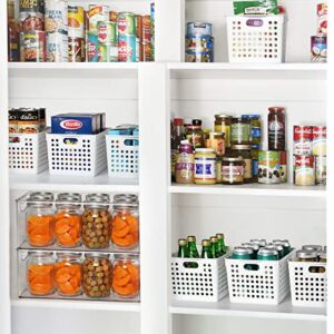 JOOFLI Bins/Baskets Organizers and Storage - 8 Pack Plastic Organization for Organizing Pantry Kitchen Bathroom and More