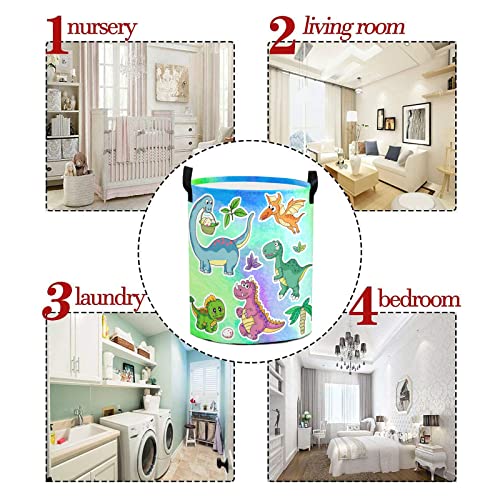 Personalized Cute Elephant Laundry Basket with Name Waterproof Foldable Storage Bin for Bathroom Home Office Cloth