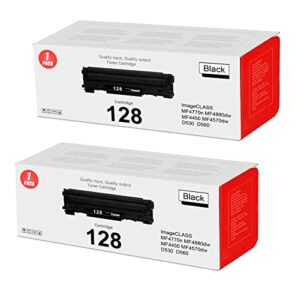 high yield cartridge 128 3500b001aa crg128 toner cartridge replacement for canon 128 imageclass mf4580dn printer ink, 2 pack up to 4,600 pages