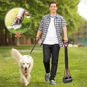 UPSKY 32'' Pooper Scooper for Large Small Dogs, Long Handle Dog Poop Scooper with Waste Bags, Durable Portable Dog Poop Pick Up Tool, Folding Poop Scoop for Yard, Grass, Dirt, Gravel