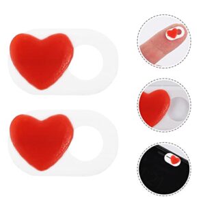 Mobestech Desktop Camera 2 PCS Computer Webcam Slide Cover Heart Shaped Laptop Privacy Blocker Camera Guard Cover Slide Phone Blocker Sticker for Women and Men