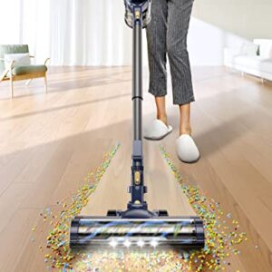 Voweek Cordless Vacuum Cleaner, Lightweight Stick Vacuum Cleaner with Powerful Suction, Detachable Battery, Self-Standing, 1.3L Dust Cup, 4 in 1 Handheld Vacuum for Home Hard Floor Carpet Pet Hair