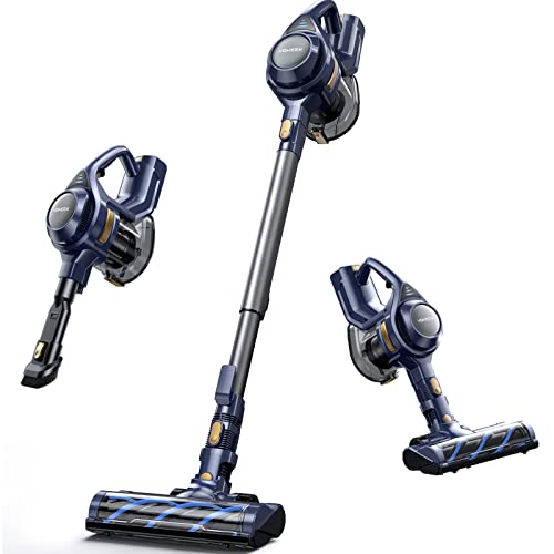 Voweek Cordless Vacuum Cleaner, Lightweight Stick Vacuum Cleaner with Powerful Suction, Detachable Battery, Self-Standing, 1.3L Dust Cup, 4 in 1 Handheld Vacuum for Home Hard Floor Carpet Pet Hair