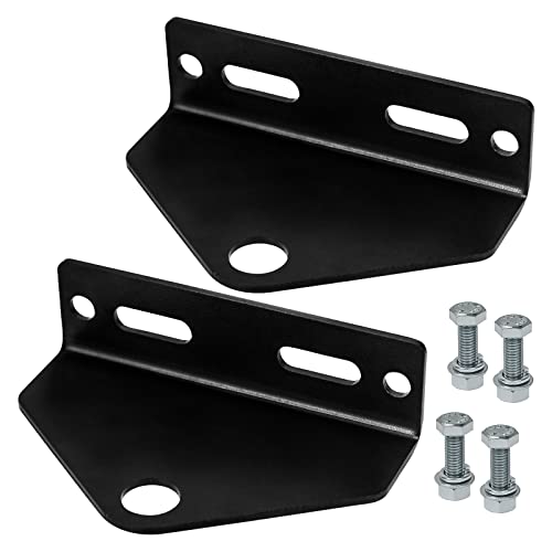 2 Pcs Universal Zero Turn Mower Trailer Hitch 0.11" Thick and Strong Steel Mower Hitch Plate Heavy Duty 0.78" Lawn Tractor Hitch Golf Cart Hitch with 4 Bolts (Black)