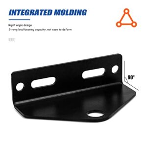 2 Pcs Universal Zero Turn Mower Trailer Hitch 0.11" Thick and Strong Steel Mower Hitch Plate Heavy Duty 0.78" Lawn Tractor Hitch Golf Cart Hitch with 4 Bolts (Black)