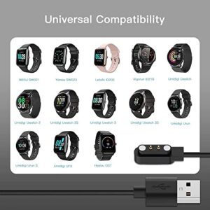 Acediar [2-Pack] 3.3FT Smart Watch Charger Magnetic USB Charging Cable for Letsfit Willful YAMAY VeryFitPro SW023 ID205L SW021 ID205U ID205S SW025 Uwatch 3S 3 2 2S