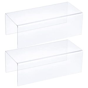 uxcell shoes display stand rack, 240x110x80mm acrylic storage shelf holder clear 2 pcs