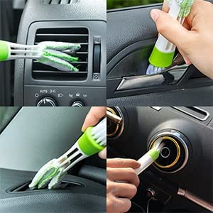 upra Effective Car Duster Kit Medium，Best Microfiber Multipurpose Duster,Interior &Exterior Cleaning Tools,Dashboard Detailing Brush,Scratch Lint Free,Pollen Removing,extendable Handle,Tuck,SUV,RV