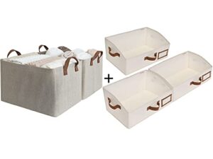 storageworks 2-pack storage baskets for shelves + 3-pack closet baskets