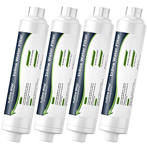 4-Pack Garden Hose Filter for Filling Hot Tub/Spa, Reduces Heavy Metals, Sediment and Odor, Fast Flow Filter Fits Standard 3/4'' Garden Hose Thread