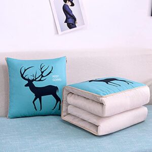 na multifunctional pillow printed logo company opening activities promotional practical gifts year of the tiger advertising pillow quilt 45 * 45cm绗缝款 nordic deer