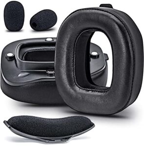 a40 tr sheepskin ear cushion earpads compatible with astro a40 tr headset - with headband/microphone foam by dimost