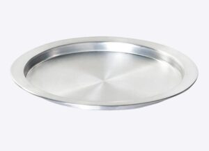 dlk - 18'' xxl - big aluminum kunefe tray, kunafa plate set, kunefe pan for sweet ,kunafeh or kadaifi, silver