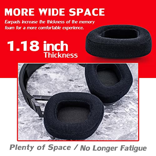 HS80 Ear Pads Compatible with HS80 Headset I Thicker Enhanced Memory Foam - More Soft Comfort Micro Velour by DIMOST