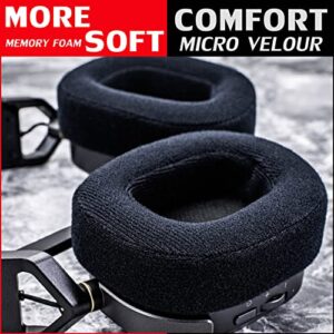 HS80 Ear Pads Compatible with HS80 Headset I Thicker Enhanced Memory Foam - More Soft Comfort Micro Velour by DIMOST