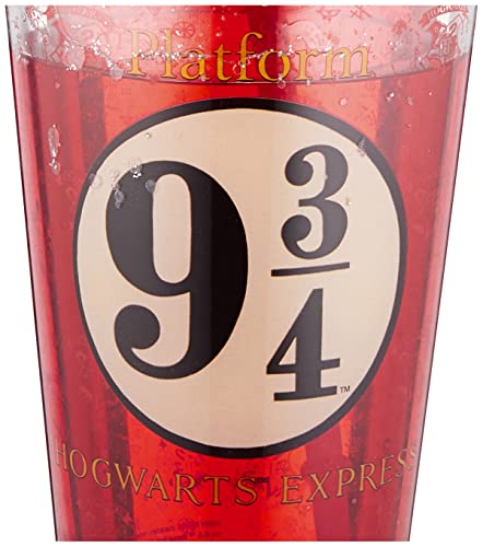 Silver Buffalo Harry Potter Hogwarts Express Plastic Snow Globe Cold Cup w/Lid and Straw, 14 Ounces