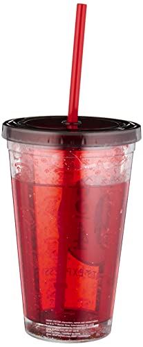 Silver Buffalo Harry Potter Hogwarts Express Plastic Snow Globe Cold Cup w/Lid and Straw, 14 Ounces